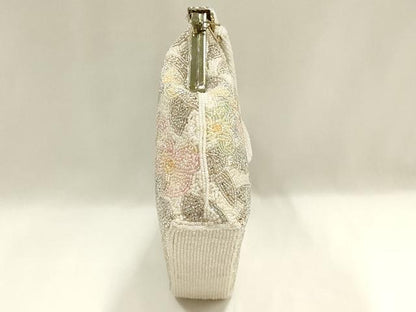 平和屋着物▼和装小物　和装バッグ　ハンドバッグ　ビーズバッグ　花柄　逸品　AABJ1177ay