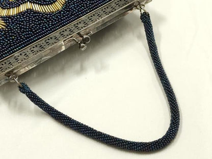 平和屋着物▼和装小物　和装バッグ　ハンドバッグ　ビーズバッグ　花柄　逸品　AABJ1180ay