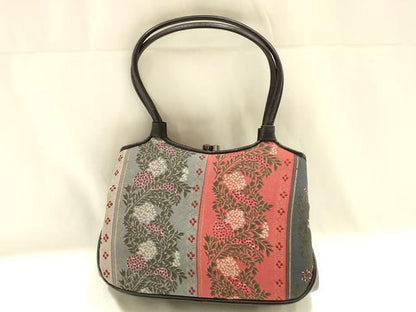 平和屋着物▼和装小物　和装バッグ　ハンドバッグ　花間道　皮革製品　逸品　AABJ1181ay