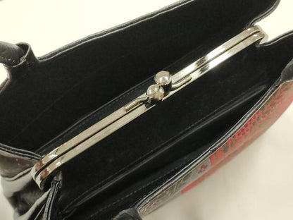 平和屋着物▼和装小物　和装バッグ　ハンドバッグ　花間道　皮革製品　逸品　AABJ1181ay