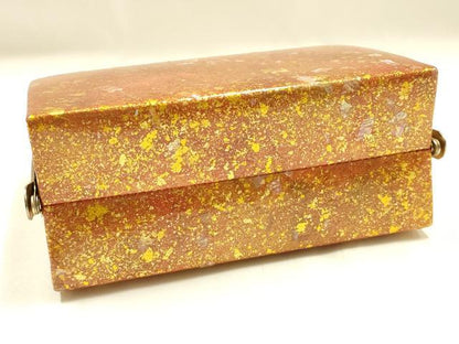 平和屋着物▼和装小物　和装バッグ　ハンドバッグ　螺鈿　箔散らし　金彩　逸品　AABJ1183ay