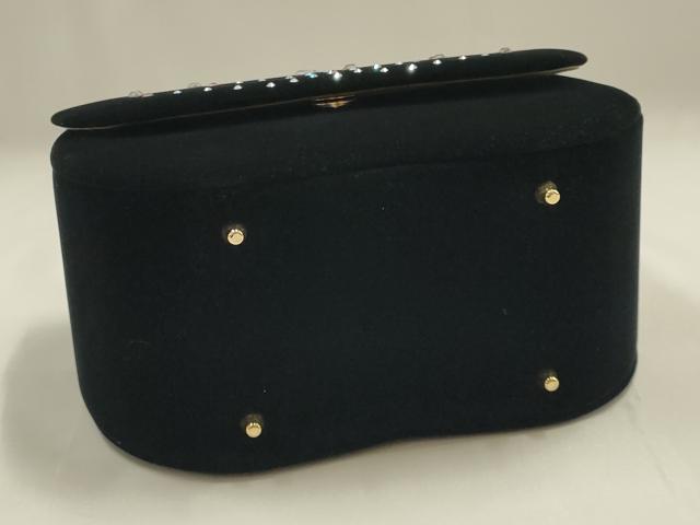 平和屋着物▼和装小物　和装バッグ　ハンドバッグ　ラインストーン　マグネット式　逸品　AABJ1185ay