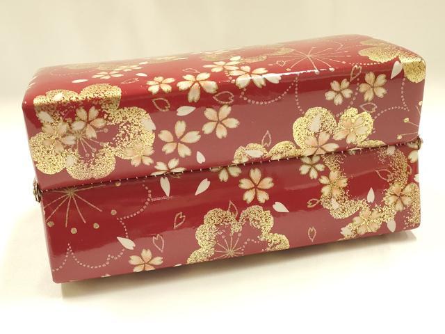 平和屋着物▼和装小物　和装バッグ　ハンドバッグ　舞花文　桜　金彩　逸品　AABJ1187ay