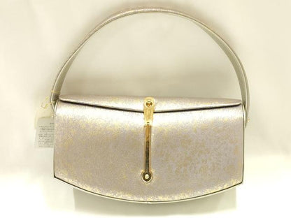 平和屋着物▼和装小物　和装バッグ　ハンドバッグ　金彩　皮製品　逸品　未使用　AABJ1189ay