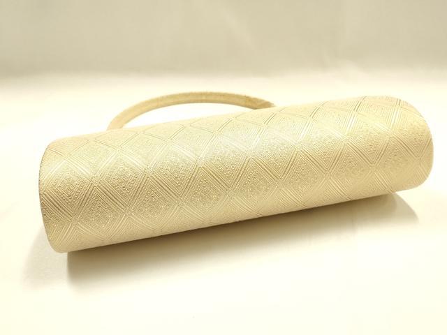 平和屋着物▼和装小物　和装バッグ　九百佐賀錦　ハンドバッグ　吉祥文　扇子　金糸　帯地使用　逸品　AABJ1191ay