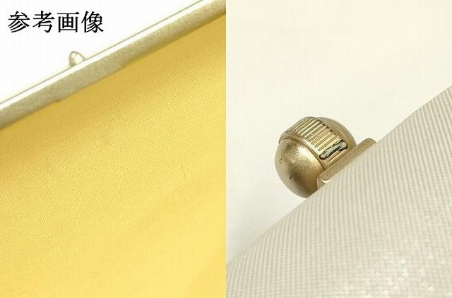 平和屋着物▼和装小物　和装バッグ　佐賀錦　ハンドバッグ　花柄　金糸　逸品　AABJ1194ay