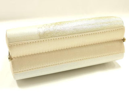 平和屋着物▼和装小物　和装バッグ　佐賀錦　ハンドバッグ　花柄　金糸　逸品　AABJ1194ay
