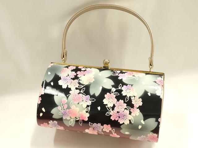 平和屋着物▼和装小物　和装バッグ　ハンドバッグ　振袖用　花丸文　桜　逸品　AABJ1196ay