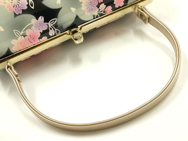 平和屋着物▼和装小物　和装バッグ　ハンドバッグ　振袖用　花丸文　桜　逸品　AABJ1196ay