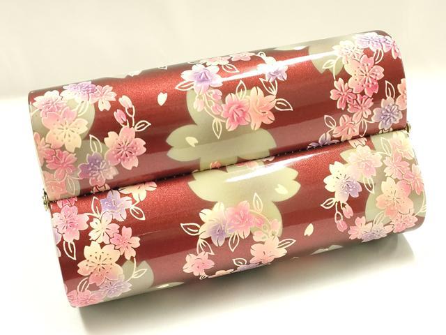 平和屋着物▼和装小物　和装バッグ　ハンドバッグ　振袖用　花丸文　桜　逸品　AABJ1196ay