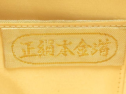 平和屋着物▼和装小物　和装バッグ　佐賀錦　ハンドバッグ　流水花文　本金箔　逸品　AABJ1199ay
