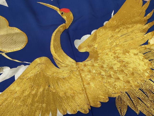 平和屋本店●色打掛　和装　婚礼　神社挙式　花嫁　結婚式　駒刺繍　金銀彩　飛鶴花文　逸品　AABJ1214ou