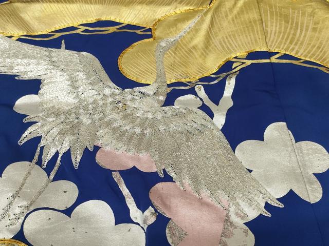 平和屋本店●色打掛　和装　婚礼　神社挙式　花嫁　結婚式　駒刺繍　金銀彩　飛鶴花文　逸品　AABJ1214ou
