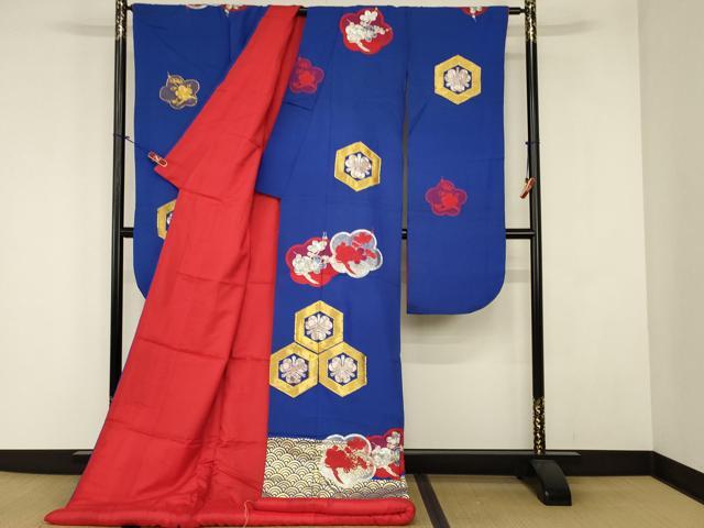 平和屋本店●色打掛　和装　婚礼　花嫁　結婚式　神社挙式　亀甲花文　駒刺繍　逸品　AABJ1215ou