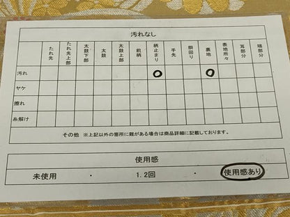 平和屋着物◎六通柄袋帯　捻梅　金銀糸　正絹　逸品　AABJ1225ou
