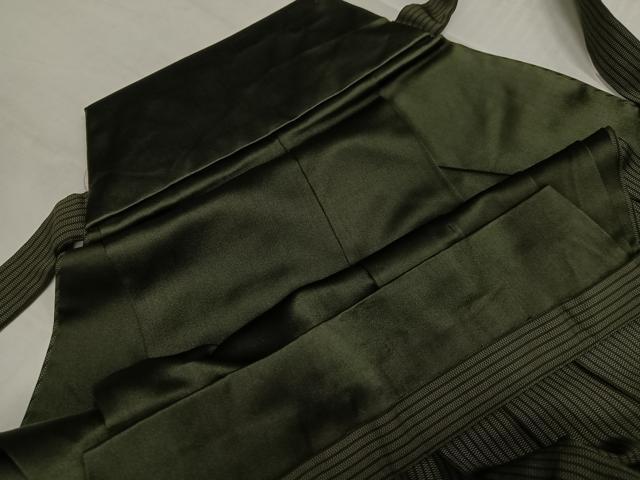 平和屋着物●男性　馬乗り袴　縞　正絹　逸品　AABJ1241ph