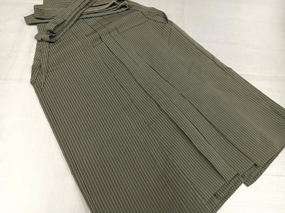 平和屋着物●男性　本場竹鳳平　行灯袴　縞　正絹　逸品　AABJ1242ph