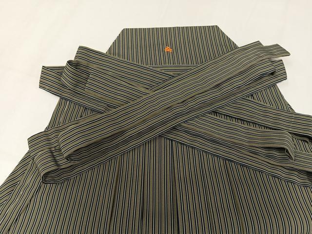平和屋着物○男性 本場竹鳳平 行灯袴 縞 正絹 逸品 AABJ1242ph