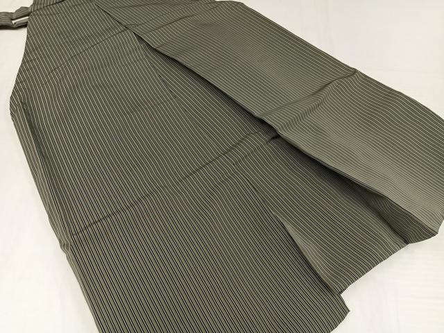 平和屋着物○男性 本場竹鳳平 行灯袴 縞 正絹 逸品 AABJ1242ph