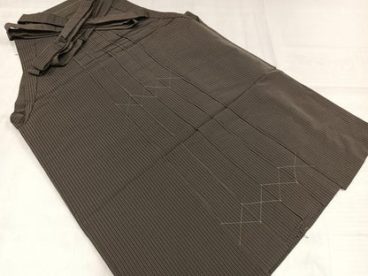 平和屋着物●男性　行灯袴　縞　正絹　逸品　AABJ1244ph