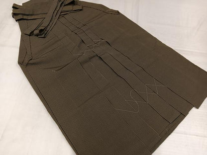 平和屋着物●男性　行灯袴　縞　正絹　逸品　未使用　AABJ1245ph