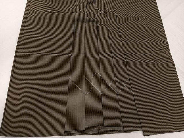 平和屋着物●男性　行灯袴　縞　正絹　逸品　未使用　AABJ1245ph