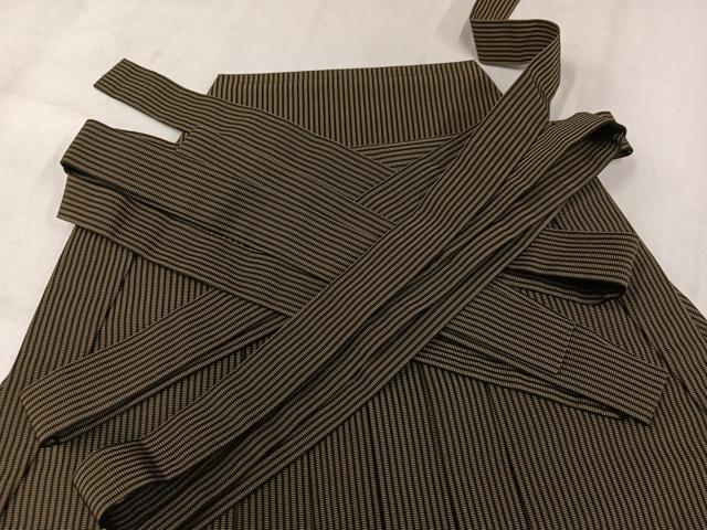平和屋着物●男性　行灯袴　縞　正絹　逸品　未使用　AABJ1245ph