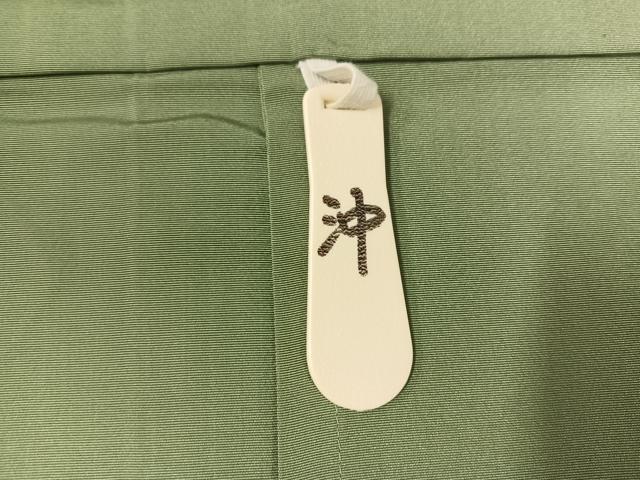 平和屋着物●男性　馬乗り袴　色無地　柳茶色　正絹　逸品　AABJ1248ph