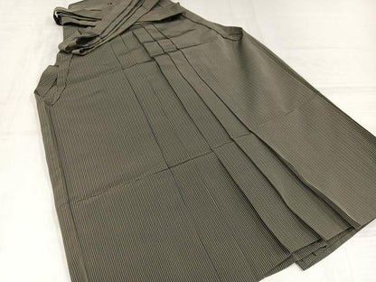 平和屋着物●男性　行灯袴　縞　正絹　逸品　AABJ1249ph