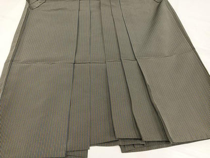 平和屋着物●男性　行灯袴　縞　正絹　逸品　AABJ1249ph