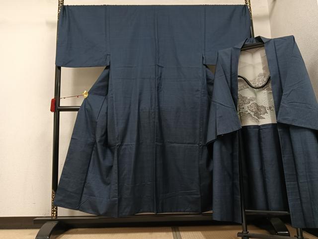 平和屋着物●男性　本場大島紬　アンサンブル　100亀甲　総詰め　伊勢丹扱い　正絹　逸品　AABJ1250ph