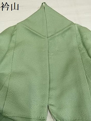 平和屋着物●上質な色無地　樹林地紋　裏葉柳色　正絹　逸品　AABJ1261ph