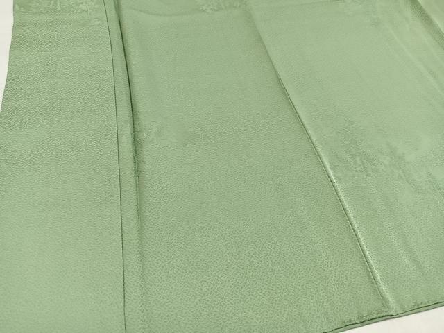 平和屋着物●上質な色無地　樹林地紋　裏葉柳色　正絹　逸品　AABJ1261ph