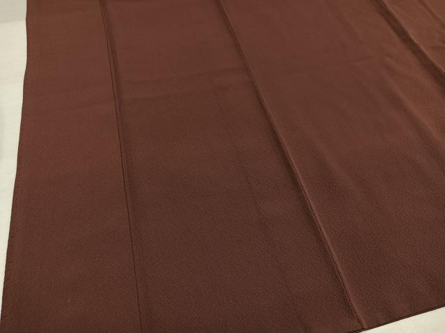 平和屋着物●上質な色無地　作家物　本泥染　栗皮茶色　正絹　逸品　AABJ1272ph