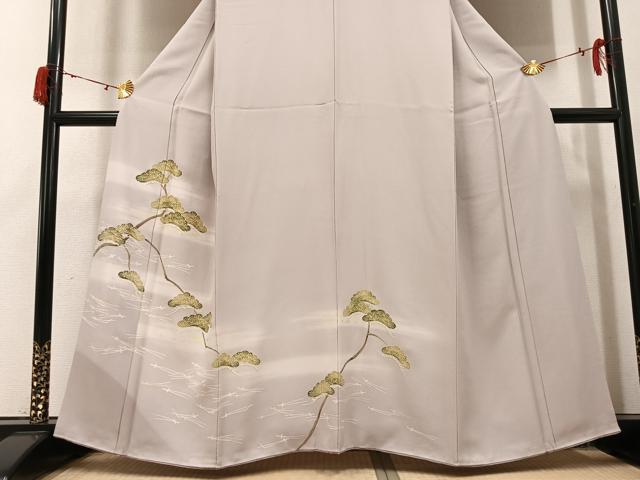 平和屋着物●訪問着　松　暈し染め　金彩　正絹　逸品　AABJ1278ph
