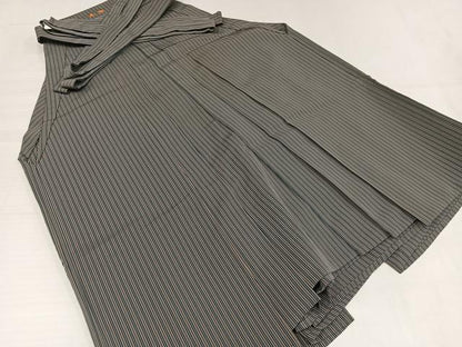 平和屋着物●男性　仙台平　馬乗り袴　縞　正絹　逸品　AABJ1281ph