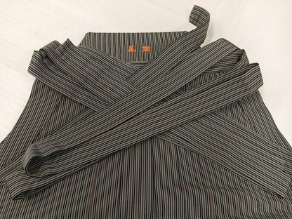 平和屋着物●男性　仙台平　馬乗り袴　縞　正絹　逸品　AABJ1281ph