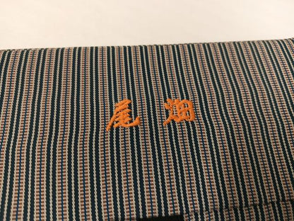 平和屋着物●男性　仙台平　馬乗り袴　縞　正絹　逸品　AABJ1281ph