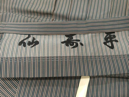 平和屋着物●男性　仙台平　馬乗り袴　縞　正絹　逸品　AABJ1281ph