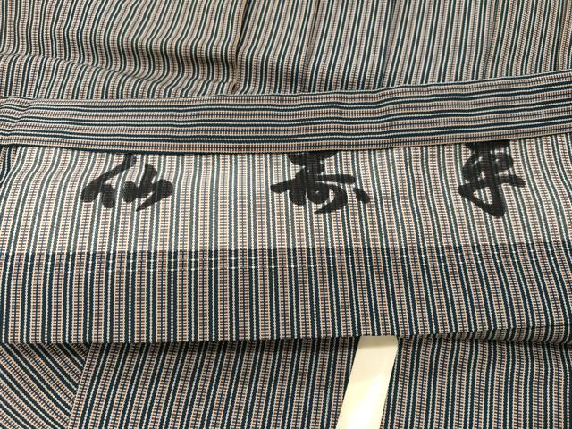 平和屋着物●男性　仙台平　馬乗り袴　縞　正絹　逸品　AABJ1281ph