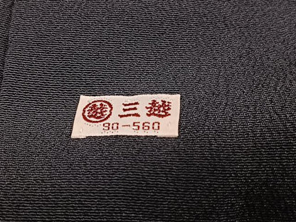 平和屋着物●創業460年・千總　黒留袖　駒刺繍　群鶴立波文　金彩　三越扱い　正絹　逸品　AABJ1282ph