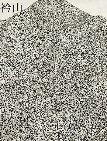平和屋着物●訪問着　枝花文　たたき染め　黒地　正絹　逸品　AABJ1283ph