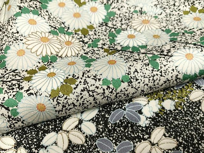 平和屋着物●訪問着　枝花文　たたき染め　黒地　正絹　逸品　AABJ1283ph
