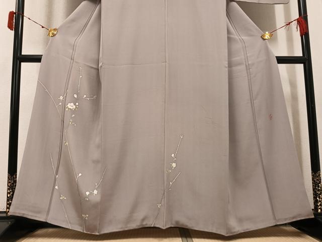 平和屋着物●本加賀友禅作家　清藤宏　訪問着　枝花文　正絹　逸品　AABJ1284ph