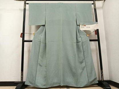 平和屋着物●上質な色無地　岩井茶色　鬼しぼ縮緬　浜ちりめん　反端付き　正絹　逸品　AABJ1286ph