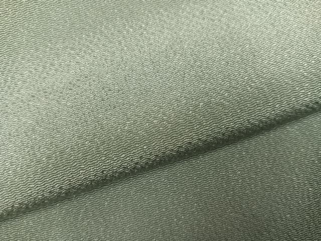 平和屋着物●上質な色無地　岩井茶色　鬼しぼ縮緬　浜ちりめん　反端付き　正絹　逸品　AABJ1286ph