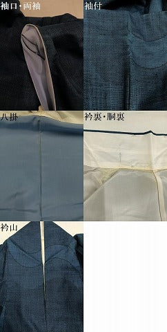 平和屋着物●上質な紬　流水文　正絹　逸品　AABJ1294ph