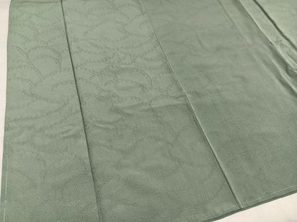 平和屋着物●上質な色無地　立波地紋　岩井茶色　正絹　逸品　未使用　AABJ1295ph