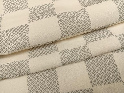 平和屋着物●長襦袢　単衣　市松文様　正絹　逸品　AABJ1301ph