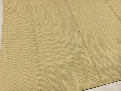 平和屋着物●上質な小紋　美和織　幾何学文様　鈴乃屋扱い　丹後ちりめん　反端付き　正絹　逸品　AABJ1302ph